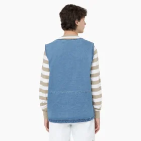 Denim Zip Front Vest