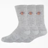 Dickies Embroidered Crew Socks, Size 6-12, 3-Pack