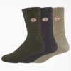 Dickies Embroidered Crew Socks, Size 6-12, 3-Pack