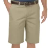 Dickies Khaki 10″ Regular Fit Flat Front Shorts