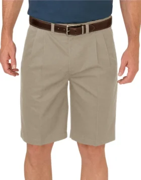 Dickies Khaki 10″ Relaxed Fit Pleated Front Short