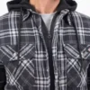 Flannel Hooded Shirt Jacket