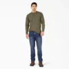 Heavyweight Heathered Long Sleeve Henley T-Shirt