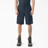 Loose Fit Flat Front Work Shorts, 13″