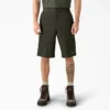 Loose Fit Flat Front Work Shorts, 13″