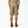 Loose Fit Flat Front Work Shorts, 13″