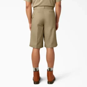 Loose Fit Flat Front Work Shorts, 13″