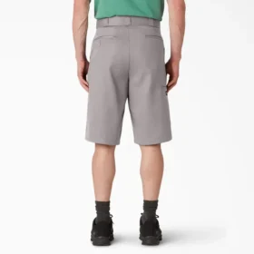 Loose Fit Flat Front Work Shorts, 13″