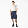 Loose Fit Flat Front Work Shorts, 13″
