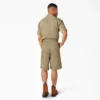 Loose Fit Flat Front Work Shorts, 13″