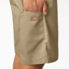 Loose Fit Flat Front Work Shorts, 13″