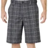 Performance Flex 11″ Relaxed Fit Flat Front Plaid Shorts