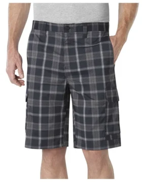 Performance Flex 11″ Relaxed Fit Plaid Cargo Shorts