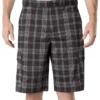 Performance Flex 11″ Relaxed Fit Plaid Cargo Shorts