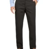 Regular Fit Tapered Leg Flat Front Khaki Pants