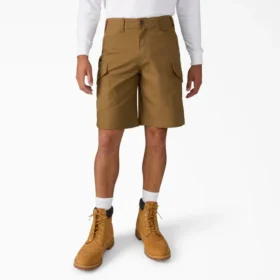 Tradebuilt Duck Canvas Cargo Shorts, 11″