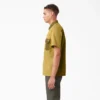 Twill Button-Up Short Sleeve Work Shirt