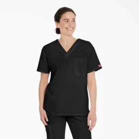 Unisex Eds Signature V-Neck Scrub Top
