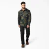 Water Repellent Duck Hooded Shirt Jacket