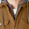 Water Repellent Duck Hooded Shirt Jacket