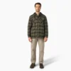 Water Repellent Flannel Hooded Shirt Jacket