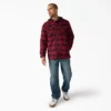 Water Repellent Flannel Hooded Shirt Jacket