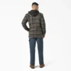 Water Repellent Flannel Hooded Shirt Jacket