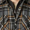 Water Repellent Flannel Hooded Shirt Jacket