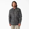 Water Repellent Fleece-Lined Flannel Shirt Jacket