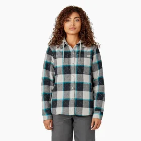 Women’s Flannel Hooded Shirt Jacket