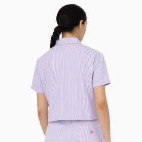 Women’s Hickory Stripe Cropped Work Shirt
