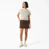 Women’s Large Striped Cropped Pocket T-Shirt