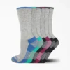 Women’s Moisture Control Crew Socks, Size 6-9, 6-Pack
