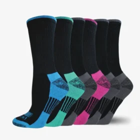 Women’s Moisture Control Crew Socks, Size 6-9, 6-Pack