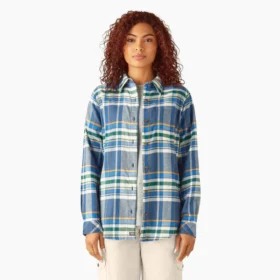 Women’s Plaid Flannel Long Sleeve Shirt