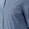 Women’s Plus Chambray Roll-Tab Work Shirt