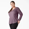 Women’s Plus Henley Long Sleeve Shirt