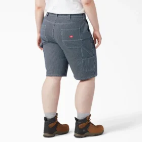 Women’s Plus Hickory Stripe Carpenter Shorts