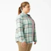 Women’s Plus Long Sleeve Plaid Flannel Shirt