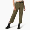 Women’s Relaxed Fit Contrast Stitch Cropped Cargo Pants
