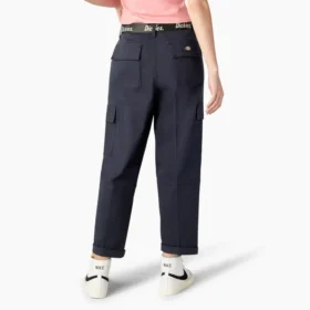 Women’s Relaxed Fit Contrast Stitch Cropped Cargo Pants