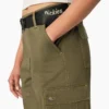 Women’s Relaxed Fit Contrast Stitch Cropped Cargo Pants