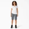 Women’s Relaxed Fit Hickory Stripe Carpenter Shorts, 11″