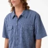 Worn in Striped Work Shirt
